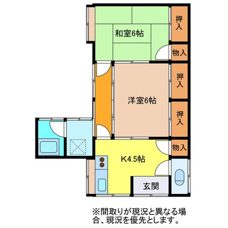 不動の沢駅 徒歩15分 1階の物件間取画像